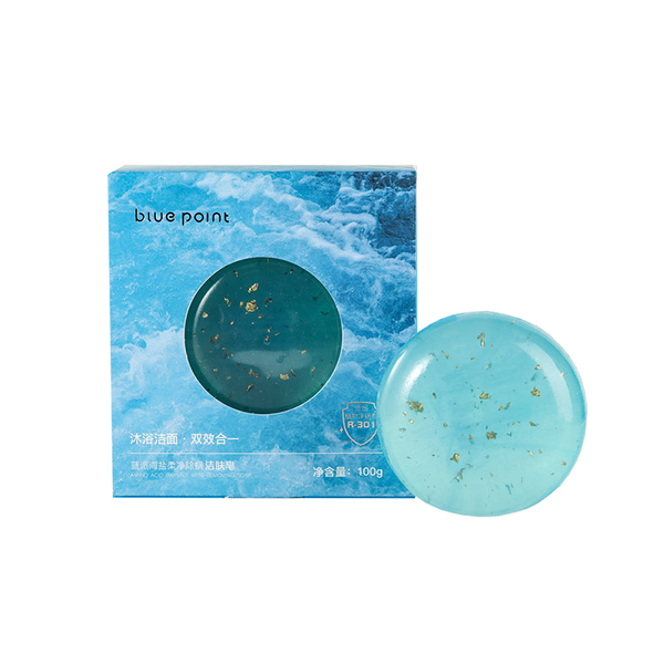 BLUE POINT Мягкое очищающее мыло от клещей с морской солью 100г