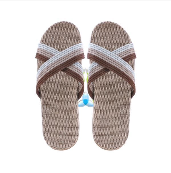 Kardli slippers（man) - Мужские тапочки летние (41-42; *280мм*), (Подошва-Резина / Верх-Текстильные материал), (100 пар в коробке)