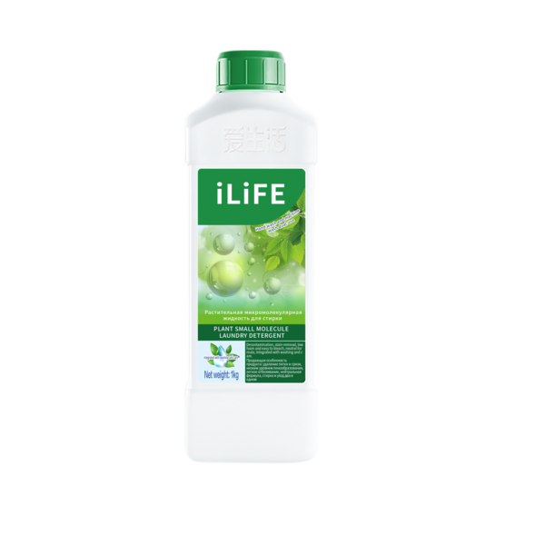 ( Коробка 20 шт ) iLiFE plant small molecule detergent(1kg）/iLiFE Растительный мелкомолекулярный стиральный порошок 1 кг (20 бутылок в коробке)