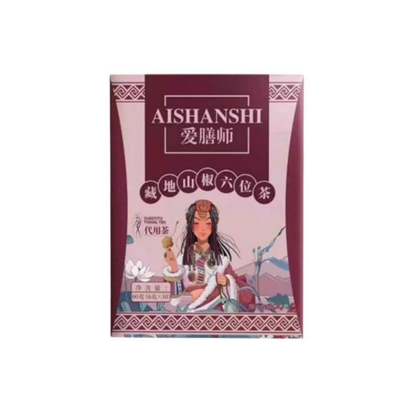 (Кол-во в коробке 190 шт) AISHANSHI Чай шести вкусов с горным перцем