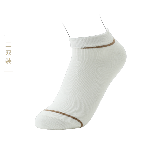 (Кол-во в коробке 100 шт) KARDLI Mulberry Silk Модные короткие антибактериальные женские носки, две пары/белый