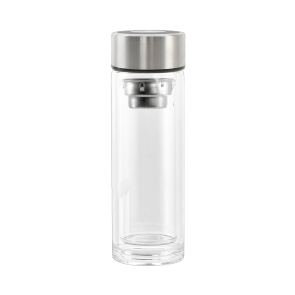 (Кол-во в коробке 60 шт)  KARDLI модная двухслойная стеклянная кружка из боросиликатного стекла, натуральный цвет.