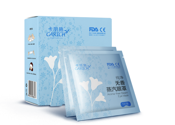 CARICH Согревающая паровая маска для глаз натуральная без запаха