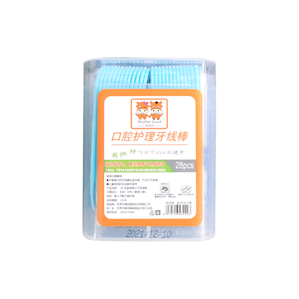 Зубочистки с зубной нитью с бамбуковым древесным углем