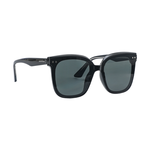 (Кол-во в коробке 40 шт)MARVISIA Солнцезащитные очки HD Nylon/23047/Яркие черно-серые линзы