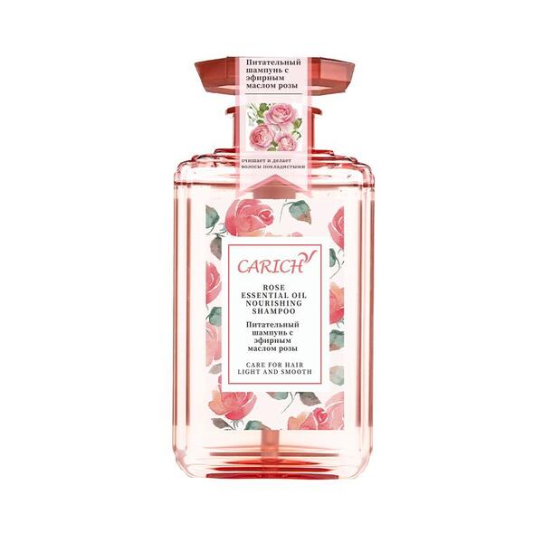 (В коробке 20 шт) CARICH rose essential oil moisturizing shampoo  CARICH Шампунь с розовым эфирным маслом 500мл