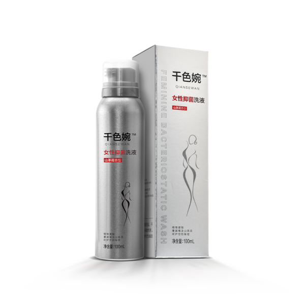 (Кол-во в коробке 48 шт)Qiansewan Женская антибактериальная лосьон для интимной гигиены