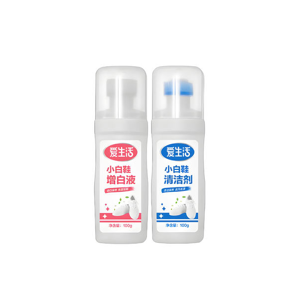 iLiFE Очищающее средство + Отбеливатель для ухода за белой обувью (две бутылки в упаковке) 100 г x 2