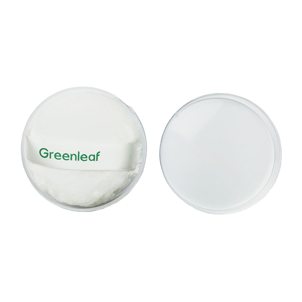 (Кол-во в коробке 100 шт )  Greenleaf Пуховка для рассыпчатой пудры