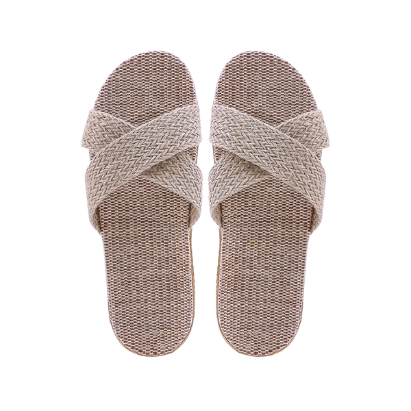 Kardli slippers（women) - Женские тапочки летние (39-40; *260мм*), (Подошва-Резина / Верх-Текстильные материал), (100 пар в коробке)