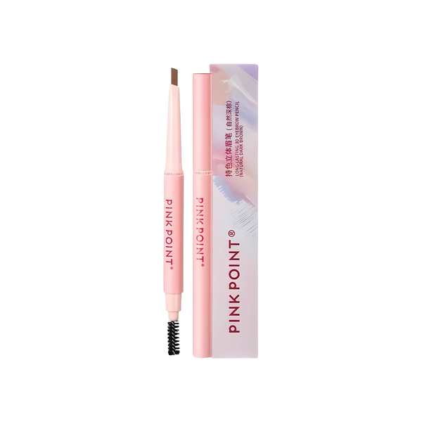PINK POINT Карандаш для бровей со стойким объемным цветом, естественный темно-коричневый, 0,3 г